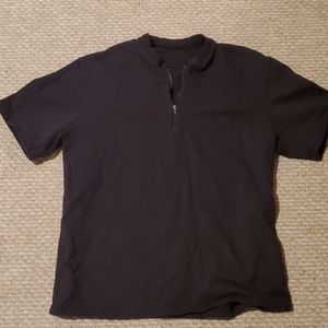 FOG black Henley zipper